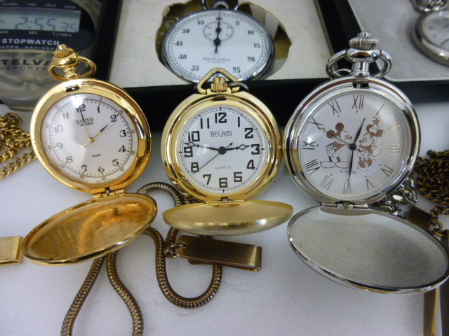 [M40915] карманные часы секундомер зажим часы . суммировать / DELVINA SV925 / SEIKO / Tissot / Disney др. утиль 