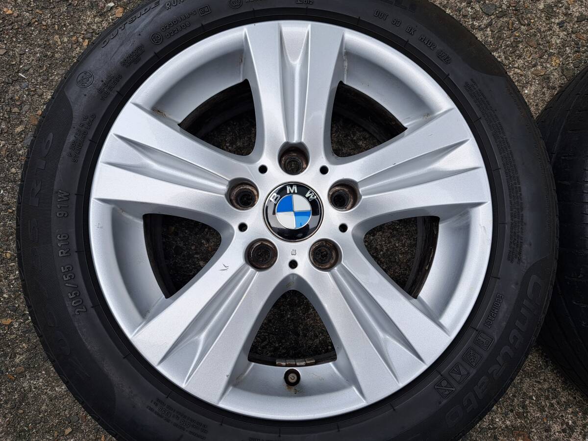 【BMW 1シリーズ 120i E87 純正】 16×7.0J +44 5H120 ハブ径62.5mm ピレリ CintuRato P7　205/55R16 RUN FLAT_画像3