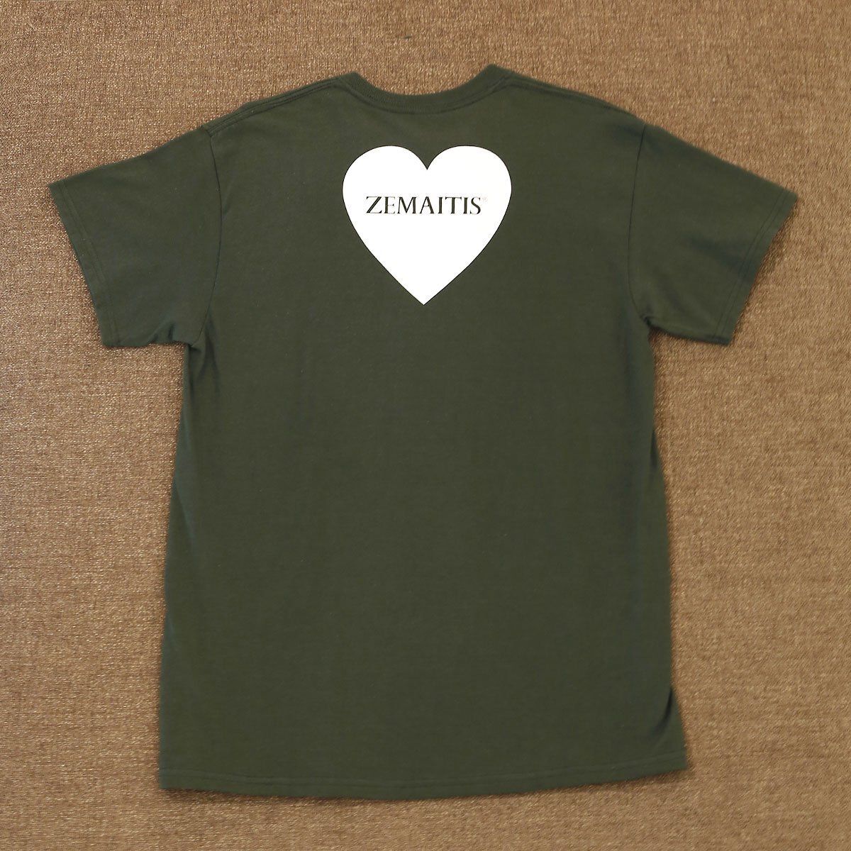 送料無料 新品 ZEMAITIS T-SHIRTS HEART GRN M ゼマイティス 半袖 Tシャツ メンズ Mサイズ グリーン GREEN 緑 コットン100% ロックT ハート_画像2