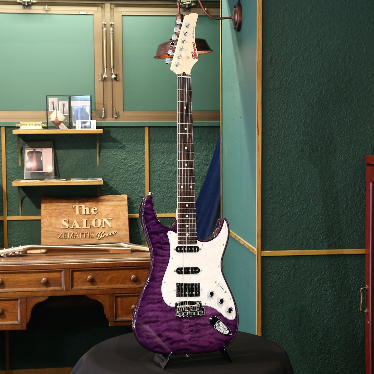 送料無料 Greco グレコ エレキギター WS-ADV-G / QT, Purple 日本製 メイドインジャパン 国産ギター 検品調整済出荷 ギグバッグ付_画像2