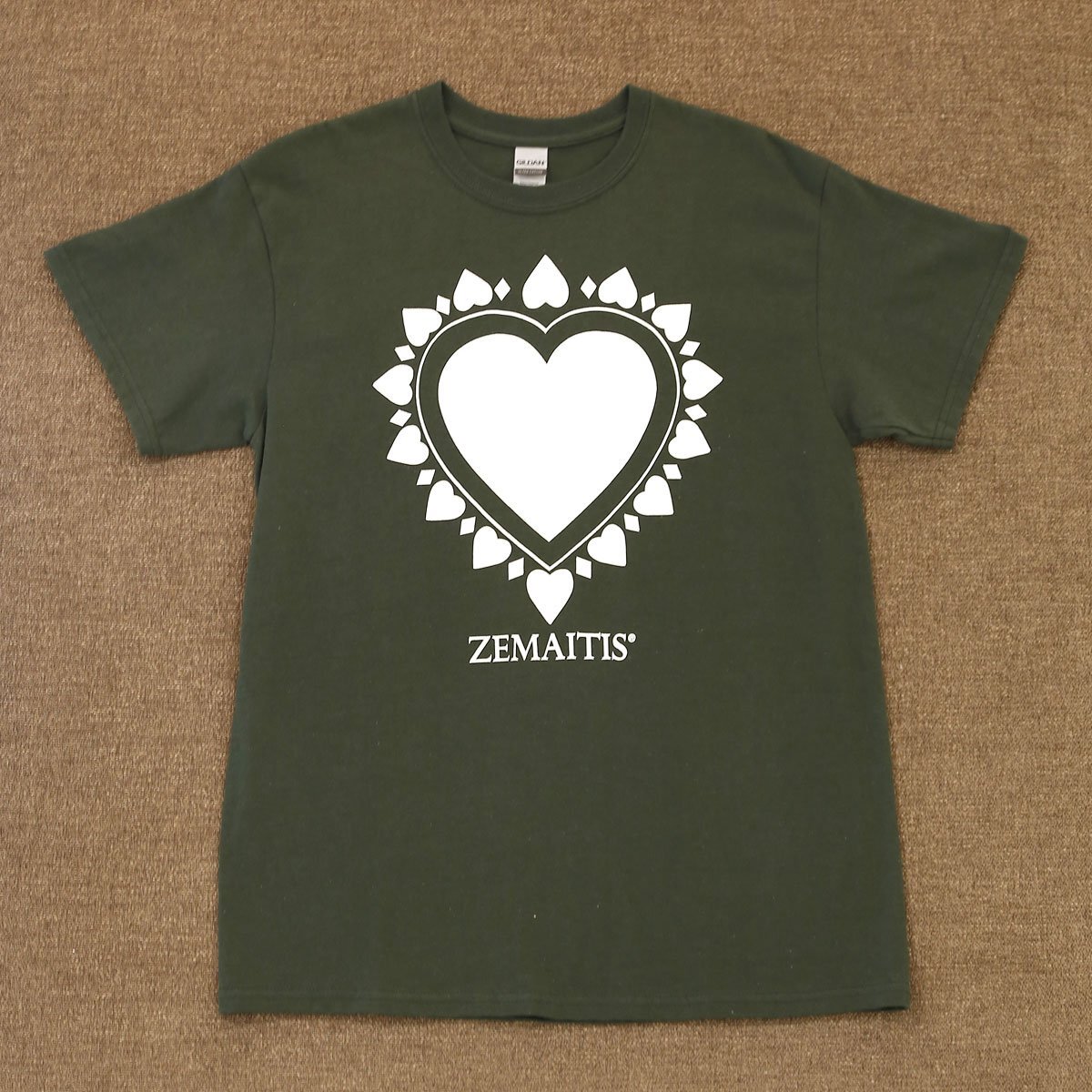 送料無料 新品 ZEMAITIS T-SHIRTS HEART GRN S ゼマイティス 半袖 Tシャツ メンズ Sサイズ グリーン GREEN 緑 コットン100% ロックT ハート_ZEMAITIS T-SHIRTS HEART GRN S