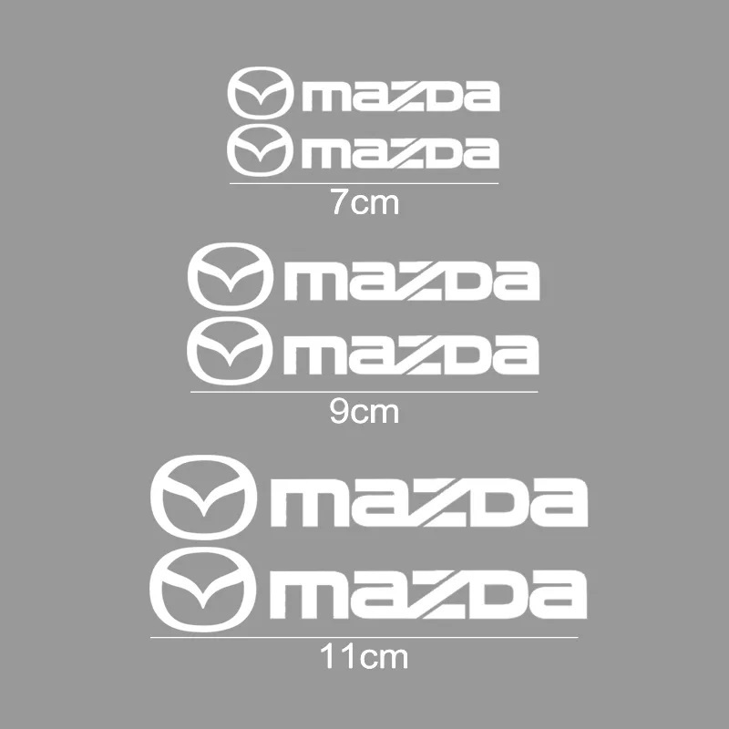 【送料無料】 MAZDA(マツダ) 耐熱ステッカー レッド 大中小６枚セット ③_画像2
