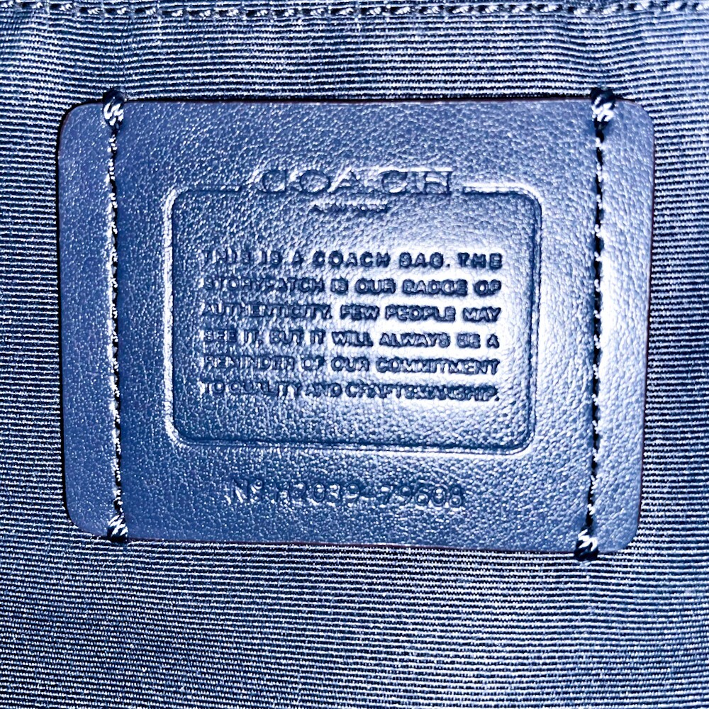 1 иен # не использовался класс #COACH Coach Logo очарование большая сумка бизнес портфель большая вместимость A4 женский мужской кожа редкий цвет синий blue 