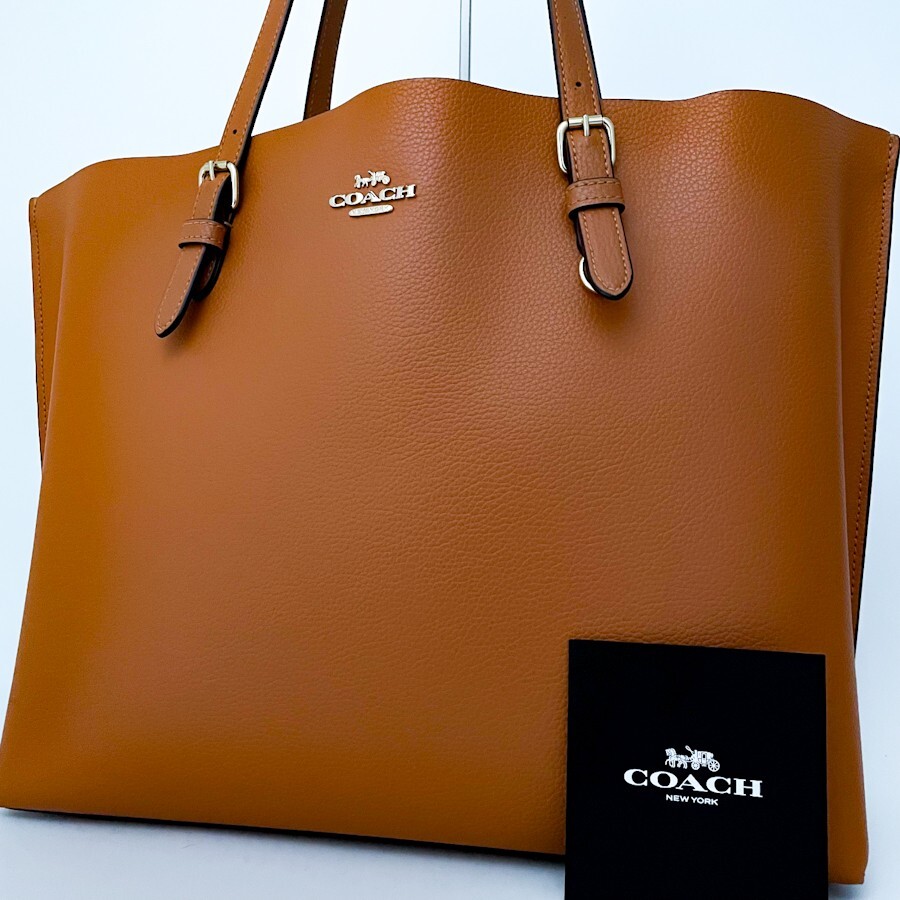 1 иен # не использовался класс # высококлассный линия COACH Coach Logo большая сумка редкий цвет портфель бизнес большая вместимость A4 женский мужской кожа 