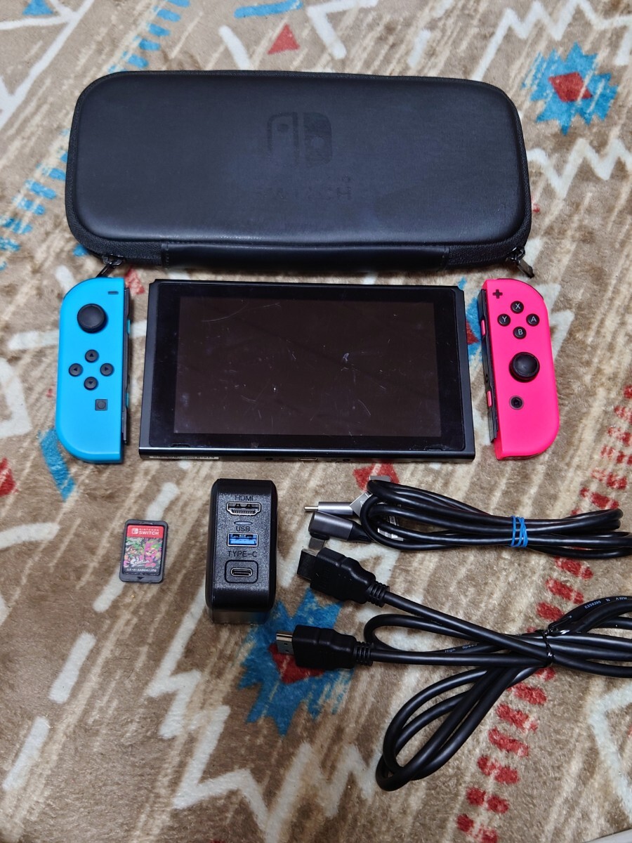 Switch 本体 ジョイコン 充電器 スプラトゥーン2 HDMIケーブル Switch 本体 ジョイコン 充電器 スプラトゥーン2 HDMIケーブル
