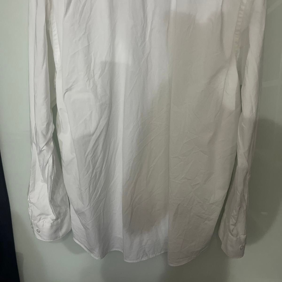 無印良品 洗いざらしブロード長袖シャツ ホワイト