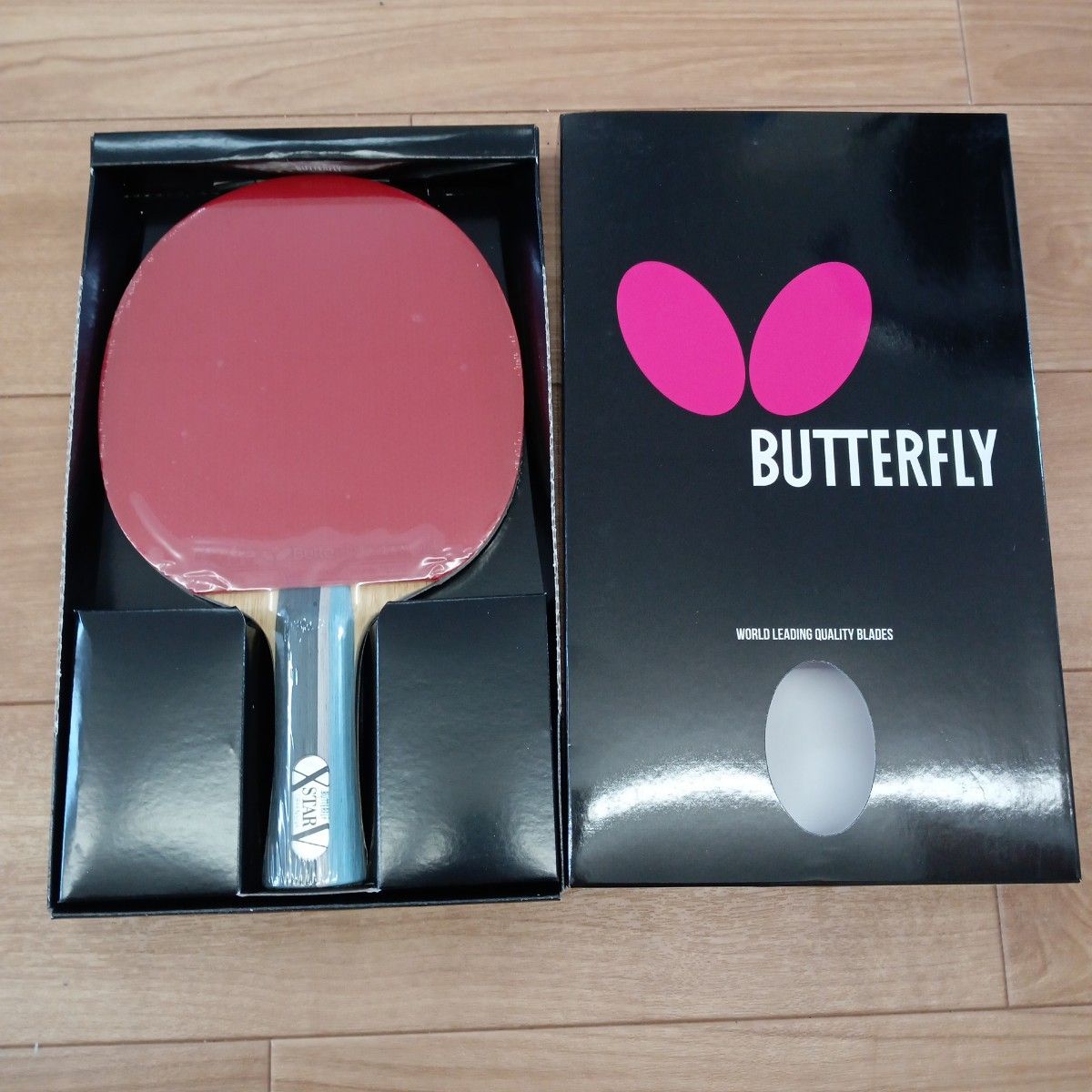 【新品】BUTTERFLY バタフライ 貼り合わせ加工済み 卓球ラケット エクスターV