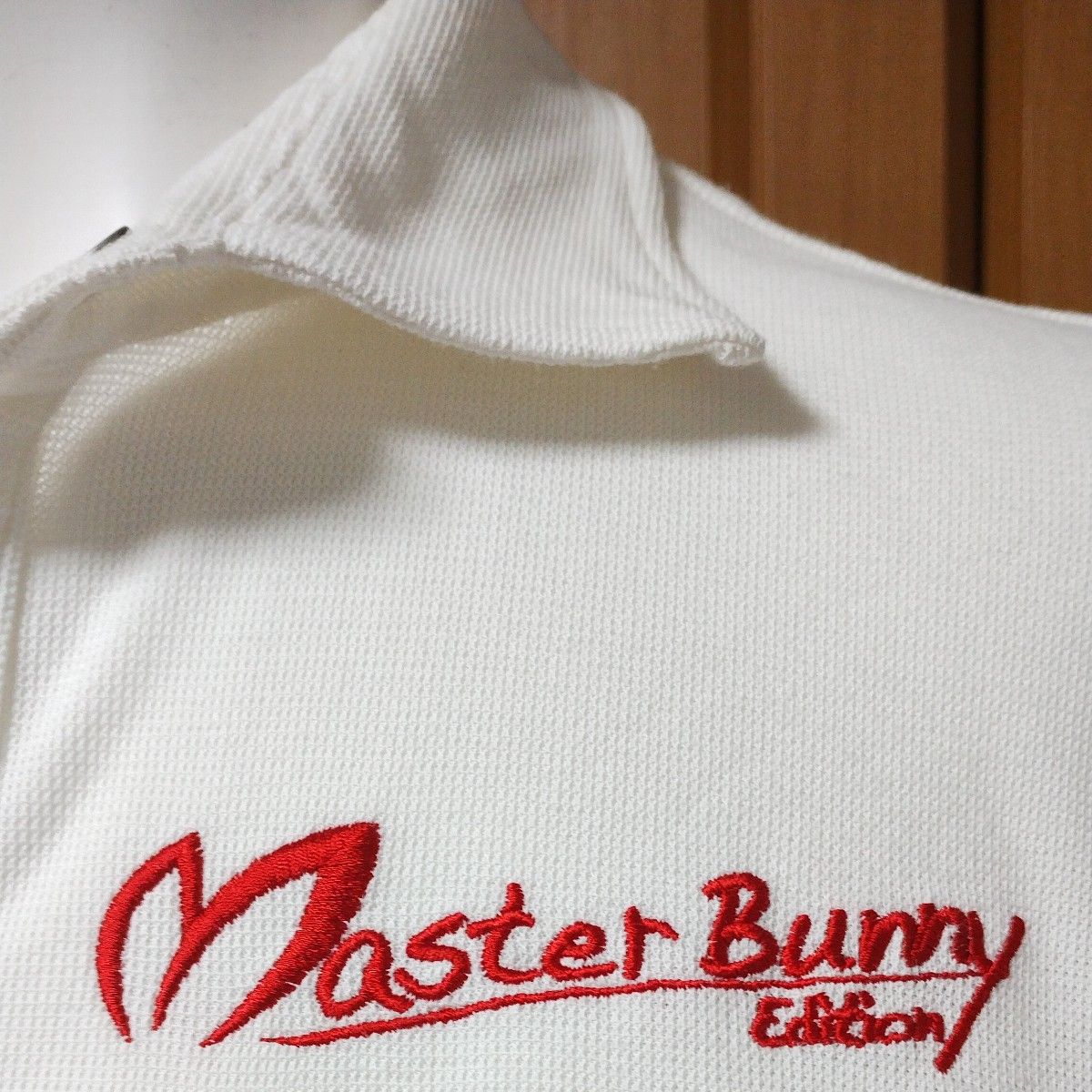 マスターバニーエディション半袖ポロシャツ4　実寸S-M　白黒切替　Master Bunny Edition　パーリーゲイツ　ゴルフ