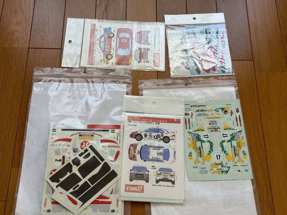 ★ 1/24　タミヤインプレッサWRC新井Ver,タミヤインプレッサWRC99年,フォードエスコートRSコスワースなど６個セット（社外デカール５枚入）_画像9