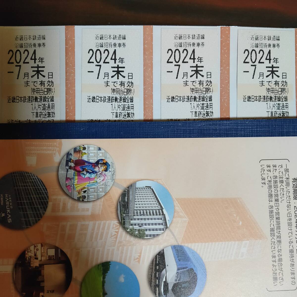 近畿日本鉄道　株主優待券　4枚セット　2024年7月末日まで_画像1