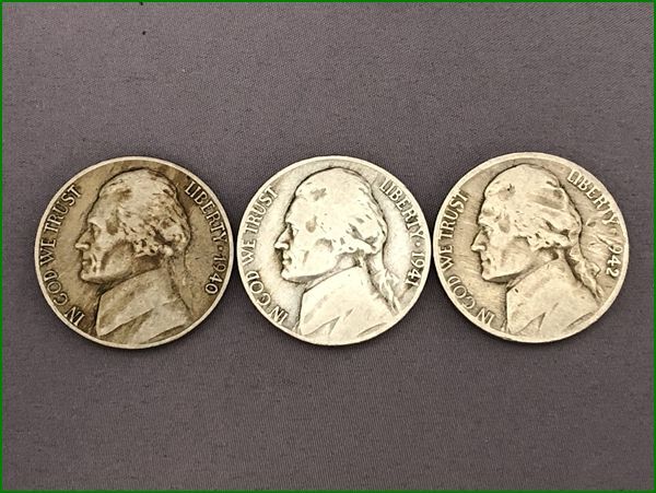 アメリカ 1940年 1941年 1942年 5セント硬貨