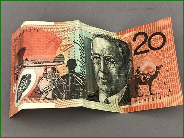  Australia dollar old note 20 dollar . dollar 