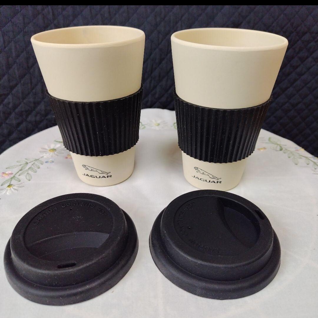  unused, not for sale,JAGUAR( Jaguar ) bamboo cup tablet 2 piece set 