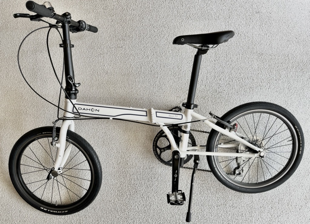 DAHON ダホン 折りたたみ自転車 SPEED P8 2013年モデル クラウドホワイト 室内保管 輪行バック付_画像1