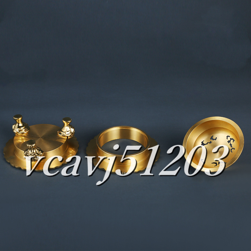 密教法具 寺院用仏具」極上品 前具 鋤彫型 火舎香炉 仏具 真鍮製 密教法具 寺院用仏具」極上品 前具 鋤彫型 火舎香炉 仏具 真鍮製