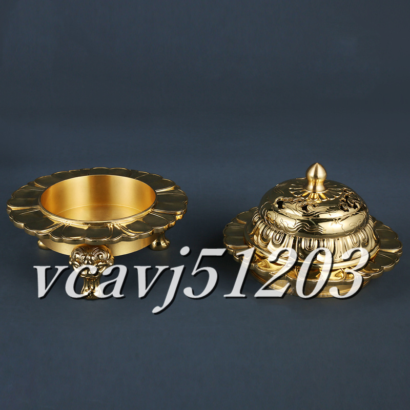 密教法具 寺院用仏具」極上品 前具 鋤彫型 火舎香炉 密教法具 寺院用仏具」極上品 前具 鋤彫型 火舎香炉