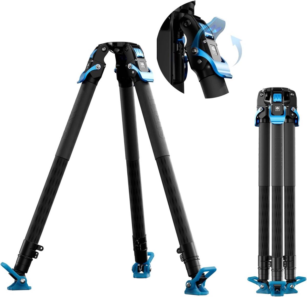 1 jpy start unused goods SIRUI SVT75 Lite Professional video tripod, carbon fibre tripod, one step height adjustment function 