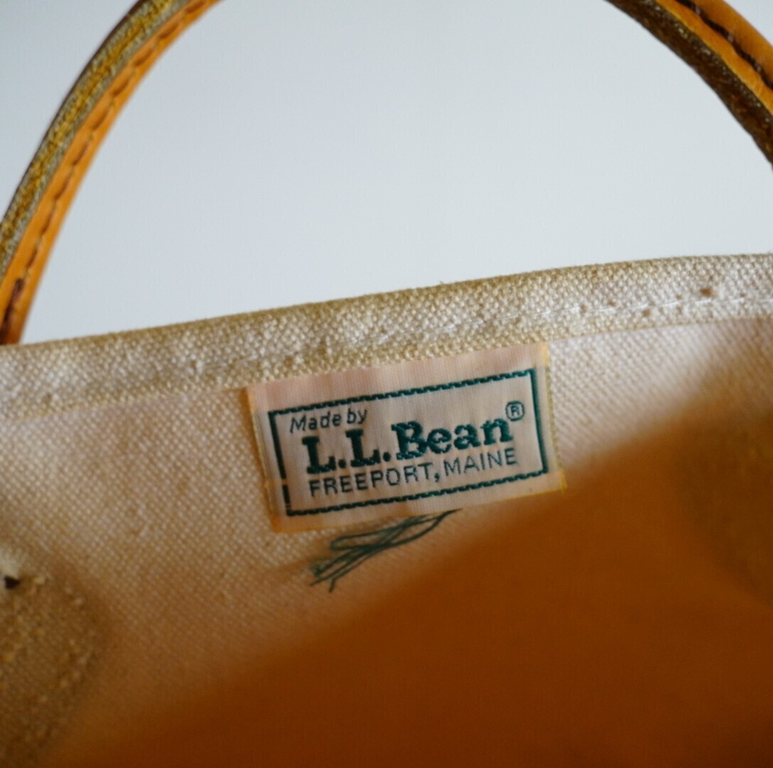 レア 80s USA製 L.L.Bean ビンテージ 松ぼっくり 鳥 キャンバス トートバッグ アート エルエルビーン boat and tote deluxe_画像4