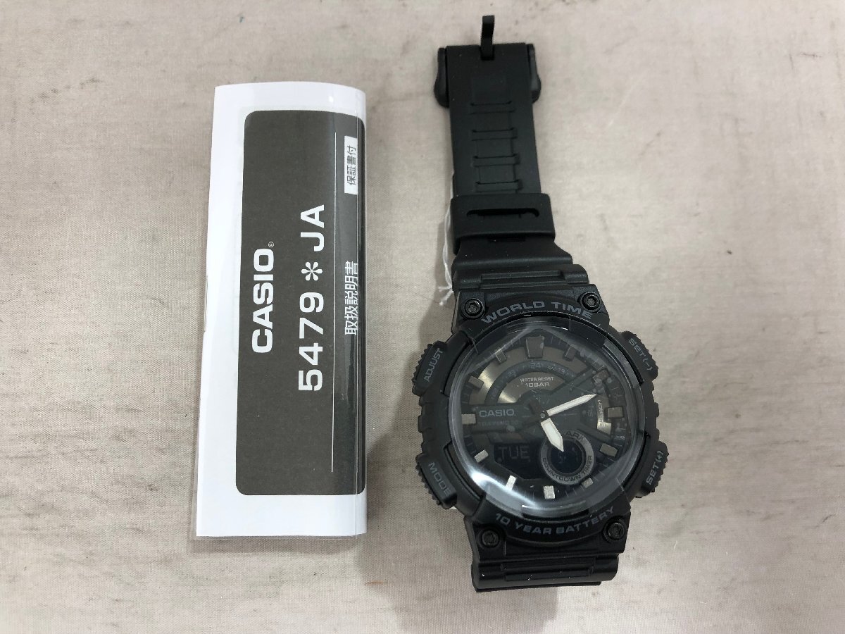 【CASIO】カシオ　AEQ-110W-1BJH　メンズ腕時計　チャコールブラック　SY02-F7S_画像1