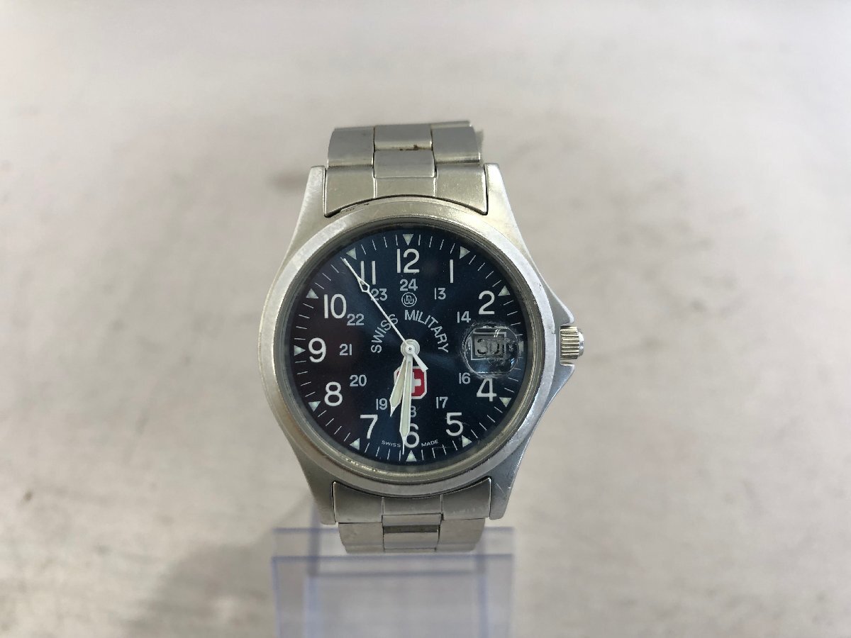 [SWISS MILITARY] Swiss Military 6-413 6-513 5304 men's wristwatch navy × silver SY02-F51