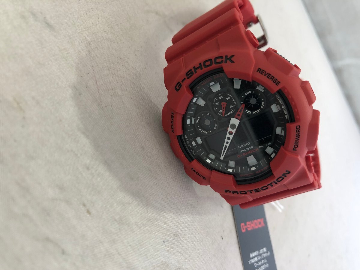 【CASIO　G-SHOCK】カシオジーショック　100B-4AJF　腕時計　ブラック×レッド　SY02-EV1_画像2