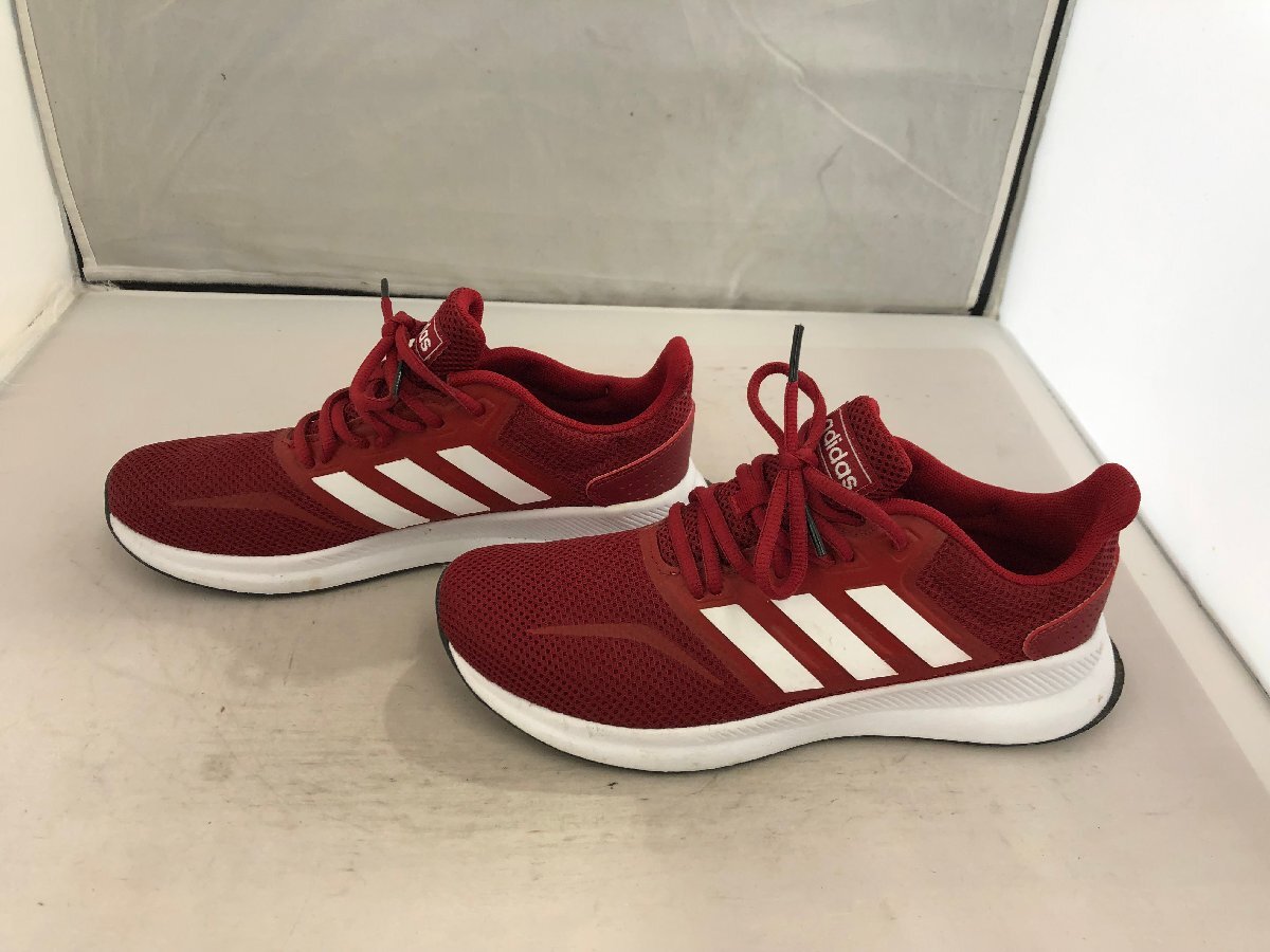 【adidas】アディダス　レディススニーカー　ボルドー×ホワイト　合成繊維生地　23.5cm　SY02-EU0_画像3