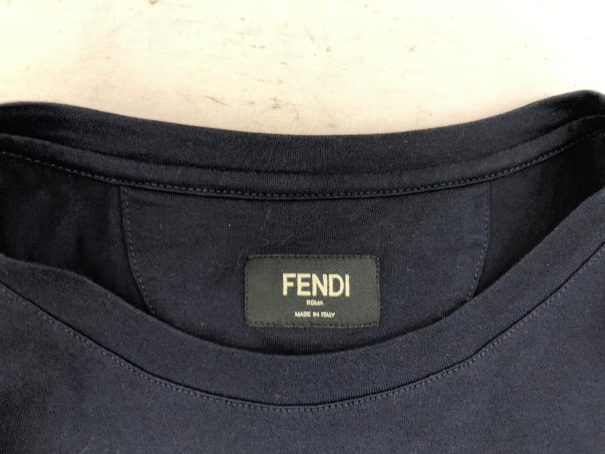 【FENDI】フェンディ　モンスター　メンズ　ロングスリーブカットソー　ブラックネイビー　46（Mサイズ）　SY02-F38_画像3