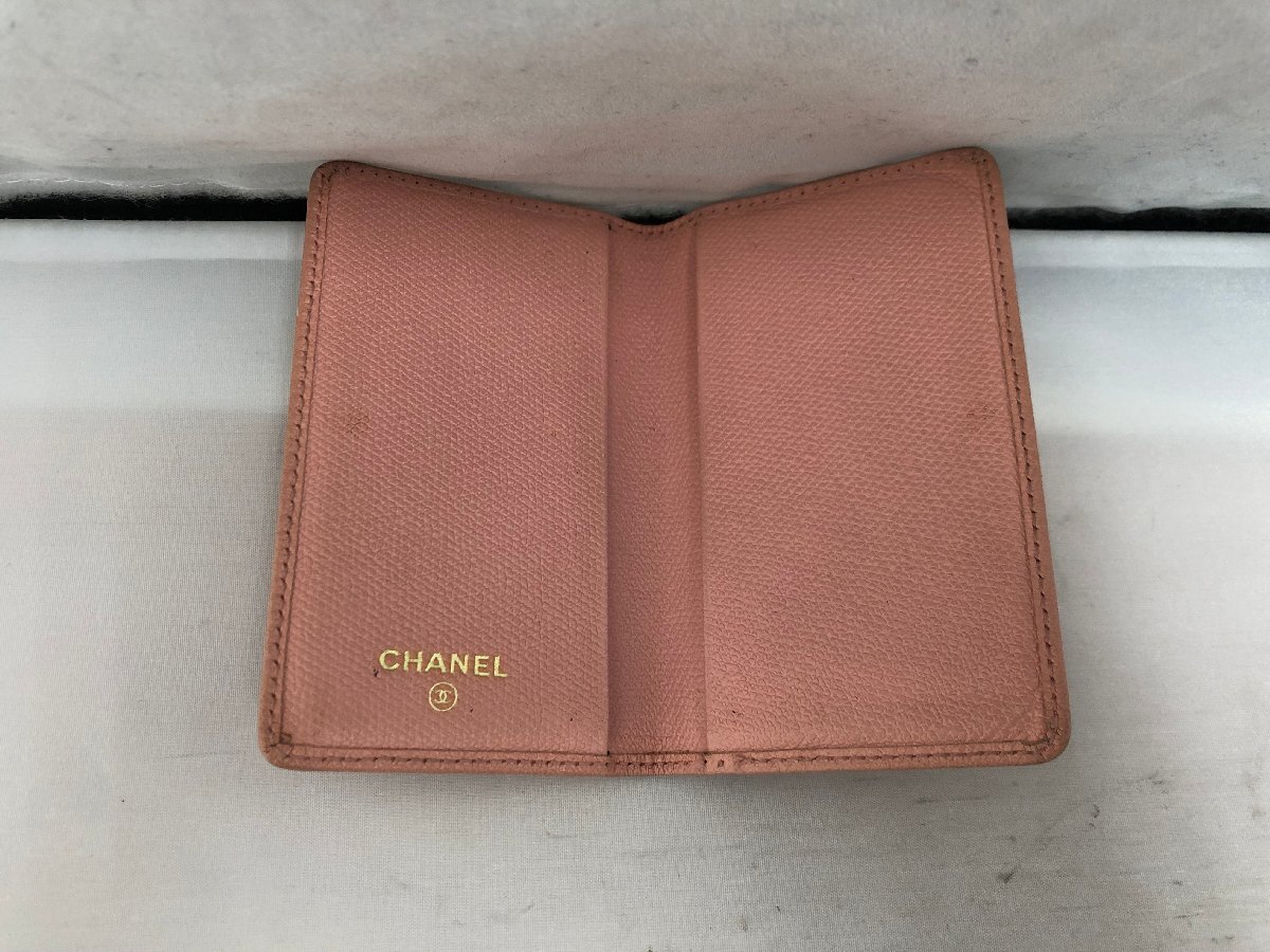 【CHANEL】シャネル　カードケース　ココボタン　サーモンピンク　レザー　SY02-EJC_画像7