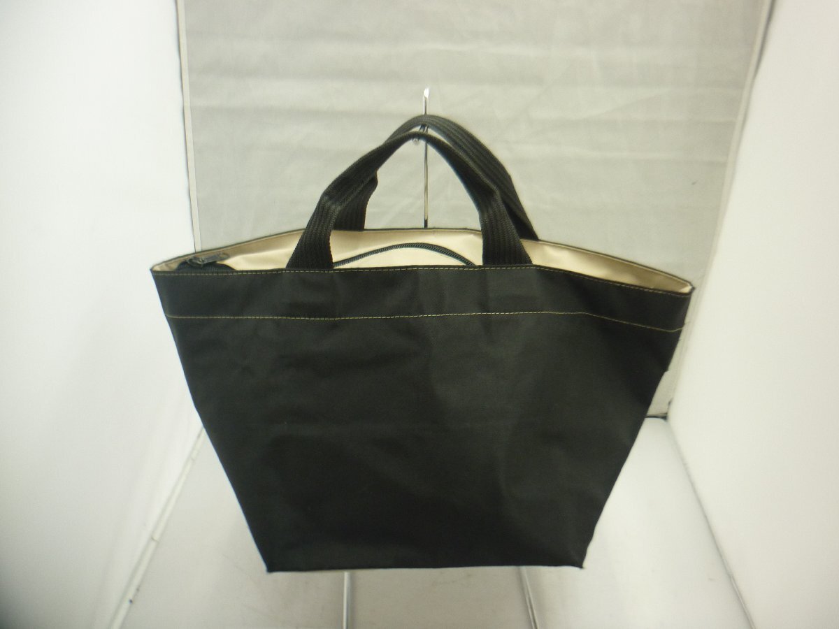 【Herve　Chapelier】...　 дамская сумка  　 черный × бежевый 　 нейлон 　SY02-DKH