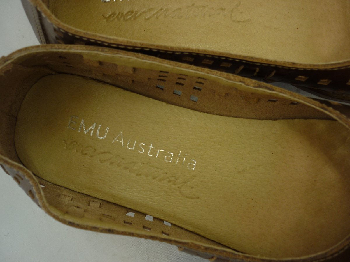 【emu　AUSTRALIA】エミュ　オーストラリア　レディス　パンチングレザー　フラットパンプス　ゴールドブラウン　5（約22cm）　SY02-DUK_画像8