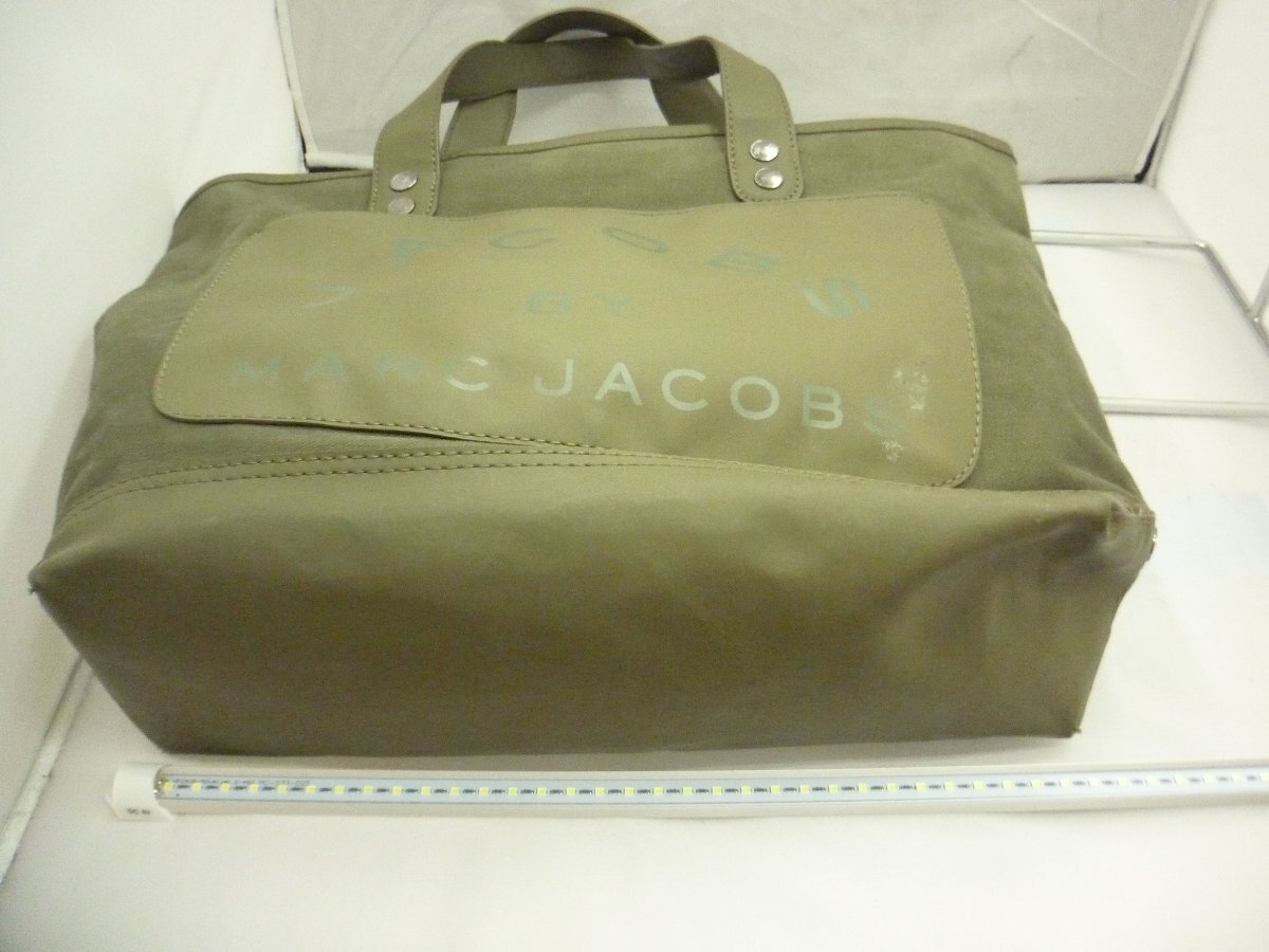 【MARC JACOBS】マークジェイコブス　トートバッグ　キャンバス×ナイロン　カーキ　SY02-DBN_画像5