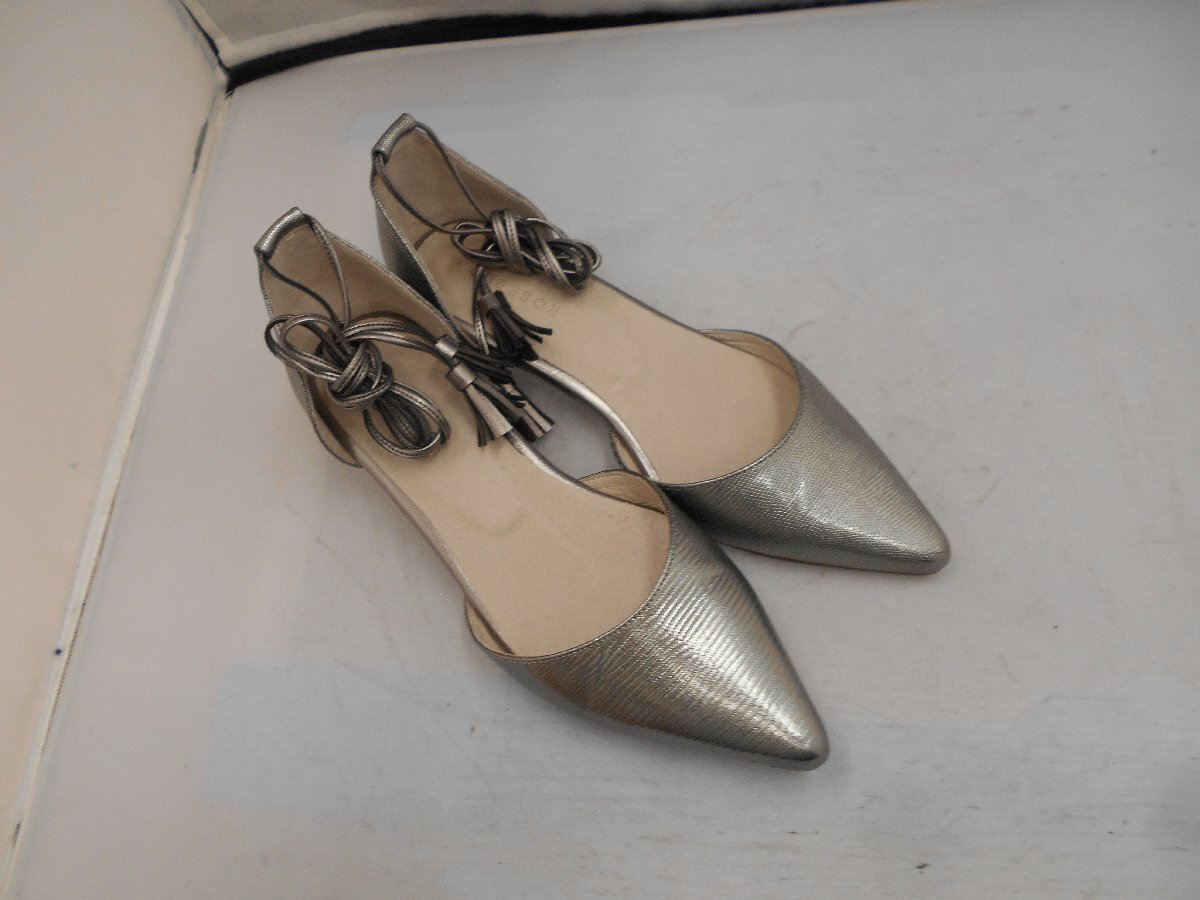 [ROSE BUD] Rose Bud lady's race up pumps silver 35( approximately 22.5cm corresponding ) heel 2.5cm SY02-CU8