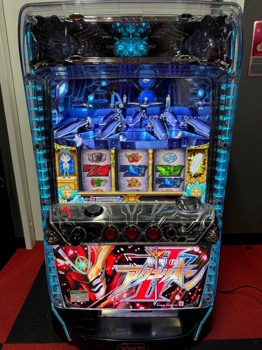 パチスロ 実機 創聖のアクエリオン コイン不要機付 パチスロ 創聖のアクエリオン パチスロ 実機 コイン不要機 初代