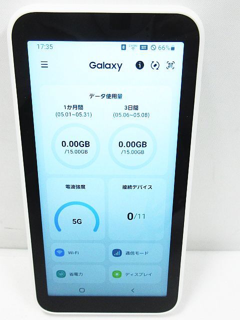 ■ 通電確認済 現状品 Galaxy ギャラクシー 5G Mobile Wi-Fi SCR01 ホワイト 白 モバイルルーター 判定〇 auの画像2