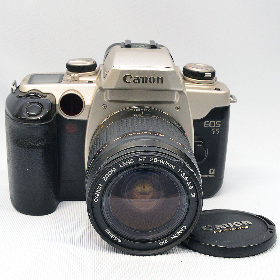 Canon キャノン EOS 55 シルバーボディ 28-80mm F3.5-5.6 Ⅳ 中古品_画像1