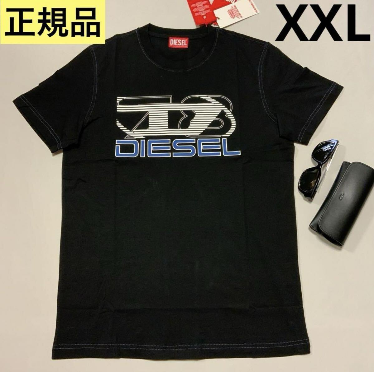 洗練されたデザイン ディーゼル DIESEL  正規品 Tシャツ T-DIEGOR-K74 ブラック XXL A12502 0GRAI 100%綿 新モデルの画像1