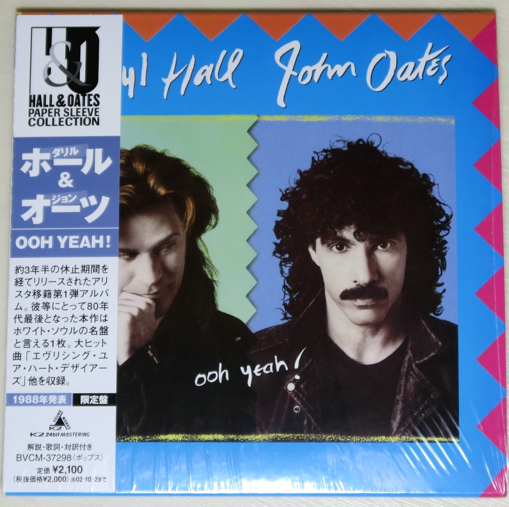 ☆ ダリル・ホール & ジョン・オーツ DARYL HALL & JOHN OATES OOH YEAH! 初回限定 紙ジャケ リマスター 日本盤 帯付き BVCM37298 新品同様_画像1