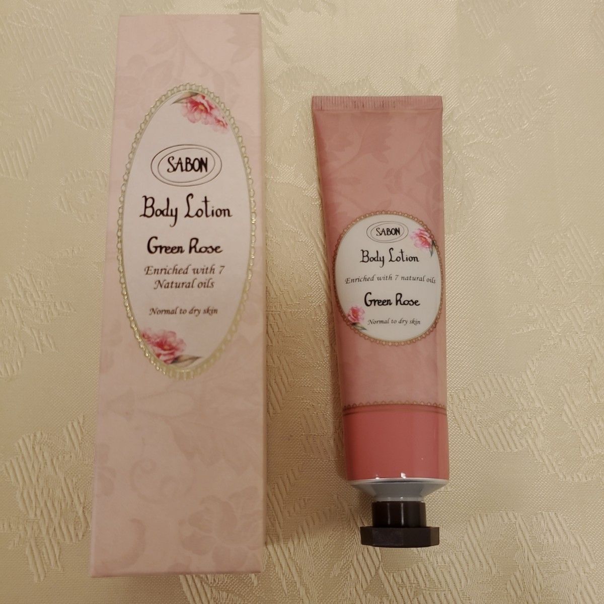 オリーブ贅沢マスク7枚入＆SABON サボン グリーン・ローズ シャワーオイル ボディローション