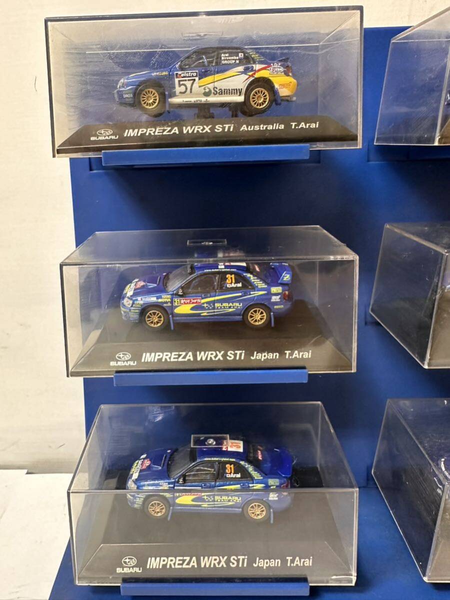 【中古】1/64 CM'S ラリーカーコレクション スバル IMPREZA WRC WRX STI t.arai 9台セットの画像3