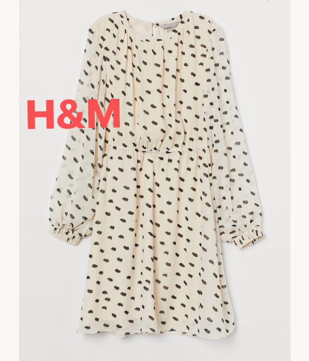 レディース ワンピース 柄　シフォンワンピース　ブラウス　H&M エイチアンドエム　