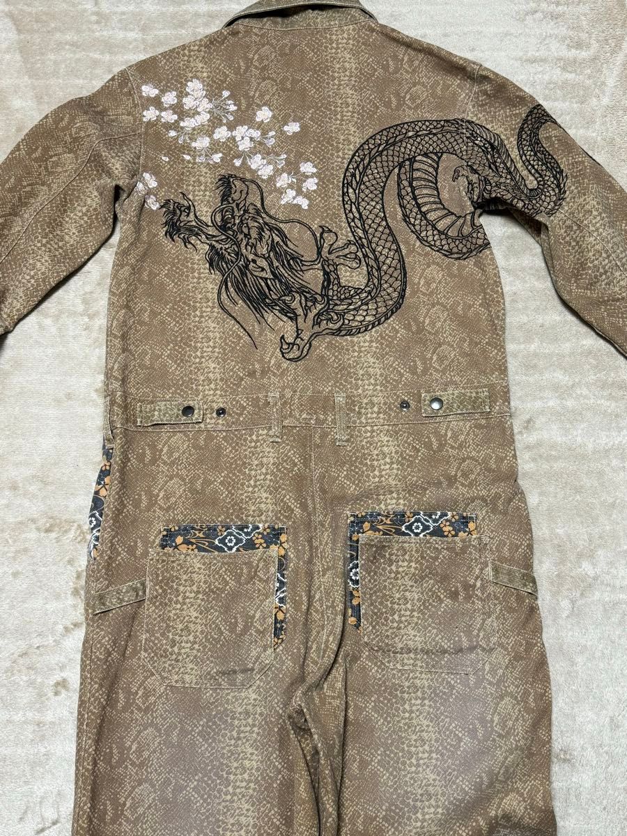 絡繰魂 桜龍刺繍 和柄パイソン柄 つなぎ Lサイズ|Yahoo!フリマ 絡繰魂 桜龍刺繍 和柄パイソン柄 つなぎ Lサイズ|Yahoo!フリマ