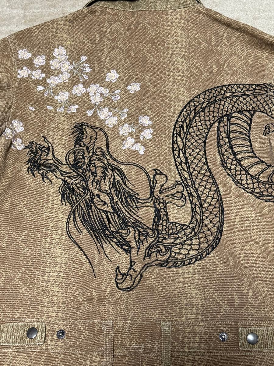 絡繰魂 桜龍刺繍 和柄パイソン柄 つなぎ Lサイズ|Yahoo!フリマ 絡繰魂 桜龍刺繍 和柄パイソン柄 つなぎ Lサイズ|Yahoo!フリマ