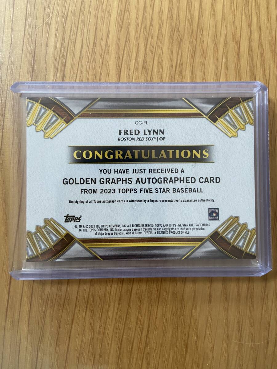 2023 Topps five star golden graphs Fred Lynn on card auto /20の画像2