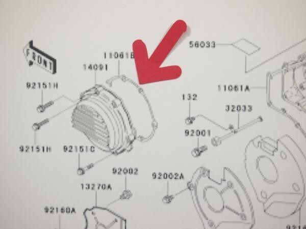 ZRX1200R/S ジェネレーター ガスケット ZR1200-A1~5/B1~4 ZRX1200R ZRX1200S ZR1200A ZR1200B_画像3