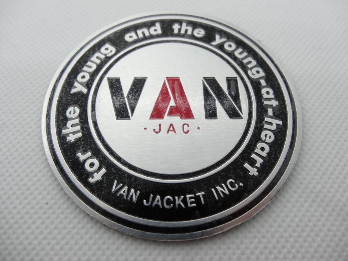 * free shipping!! VAN JACKET Van ja Kett ... circle VAN aluminium sticker black type diameter 7cm*