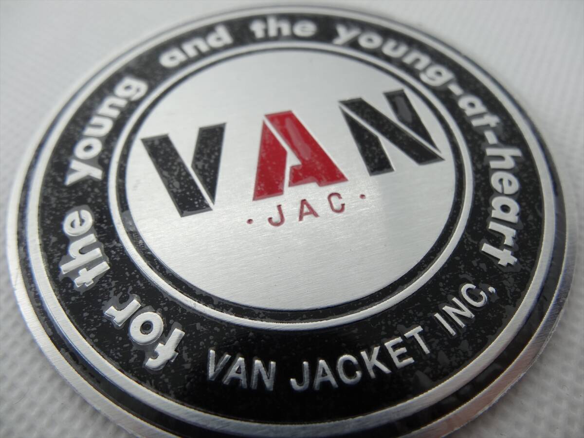 * free shipping!! VAN JACKET Van ja Kett ... circle VAN aluminium sticker black type diameter 7cm*