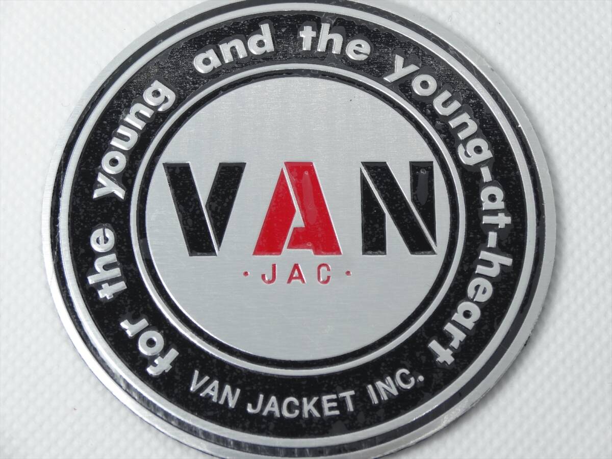 ★送料無料!! VAN JACKET ヴァンヂャケット 永遠の丸VANアルミステッカーブラックタイプ 直径7cm★_画像3