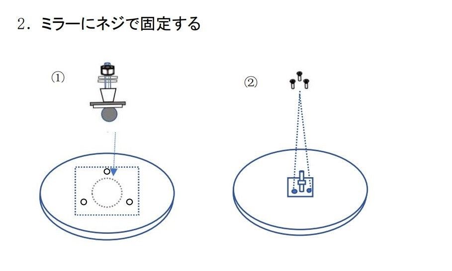 光 ガレージミラー 道路反射鏡 カーブミラー 調整可能 壁固定ブラケット付き 140mm x 140mm 