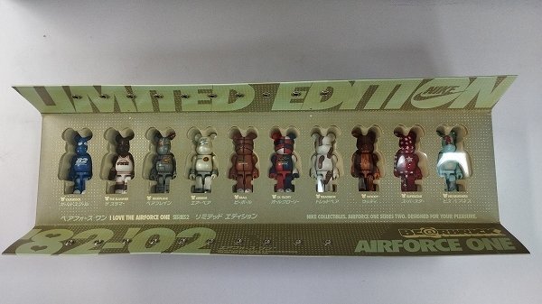 mN304c [ with defect ] 100% Bearbrick Bear force one I LOVE THE AIRFORCE ONE | figure H