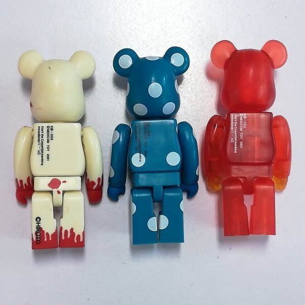 mL728a [ defect have ] 100% Bearbrick series 1 ARTIST.book@hirotoANIMAL frog PATTERN polka dot SF robot other | figure H